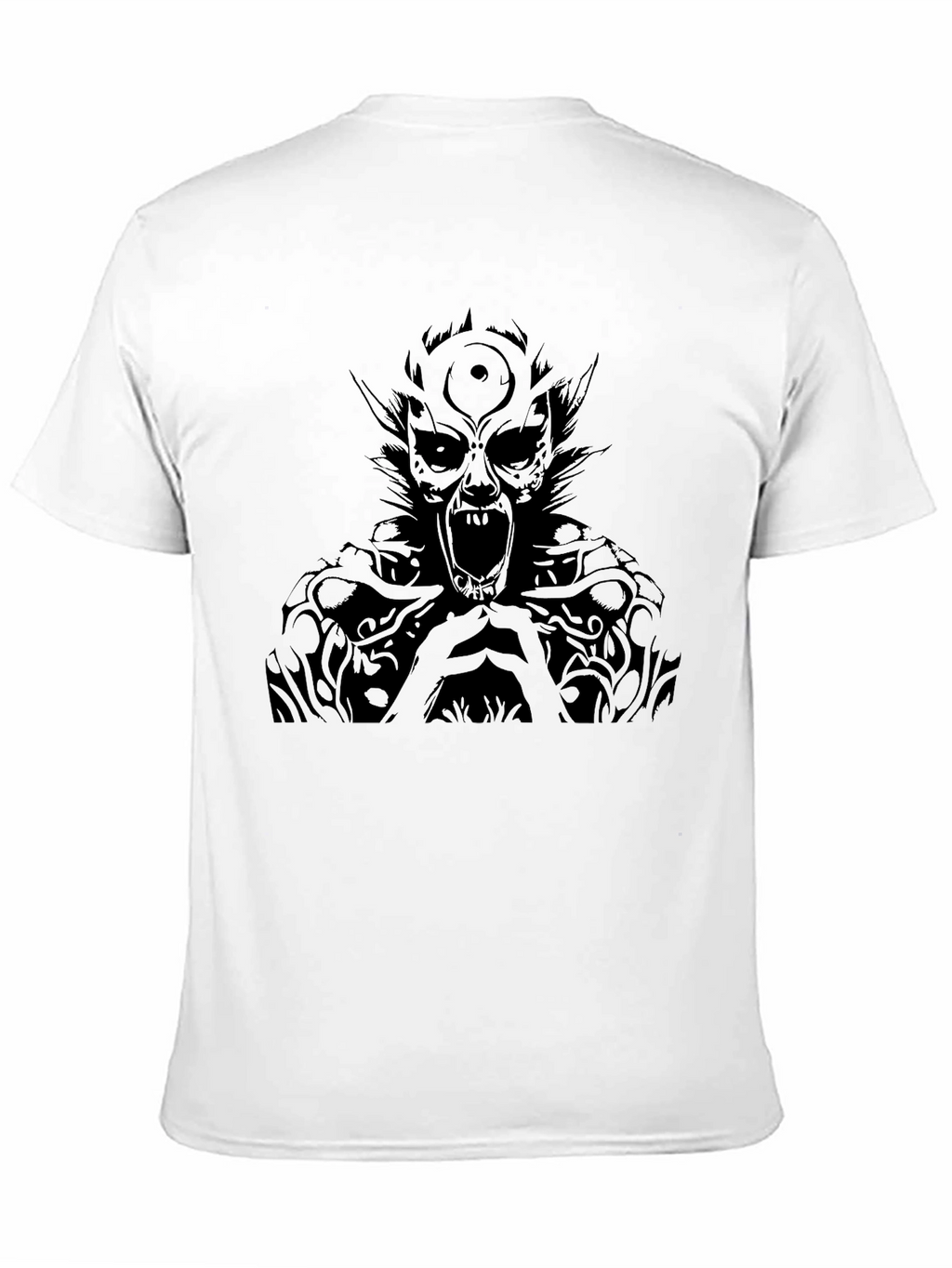 Black Graphic Tee - Demon Design