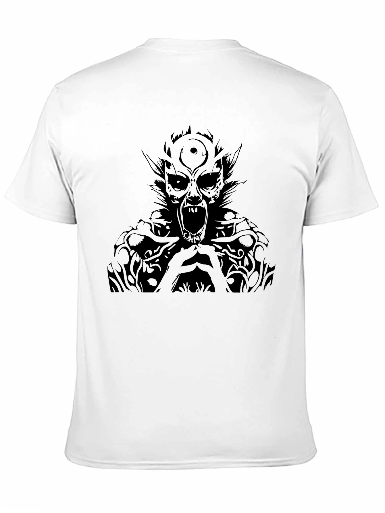 Black Graphic Tee - Demon Design