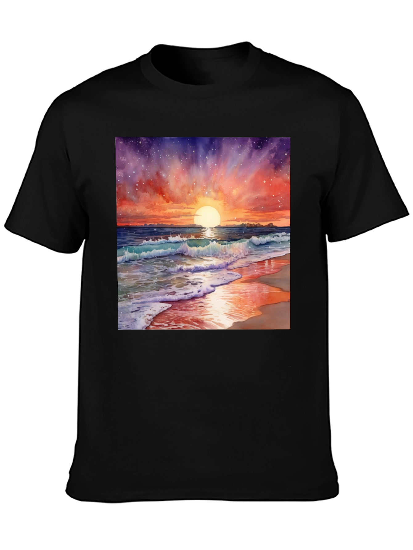 Sunset Beach Watercolor T-Shirt