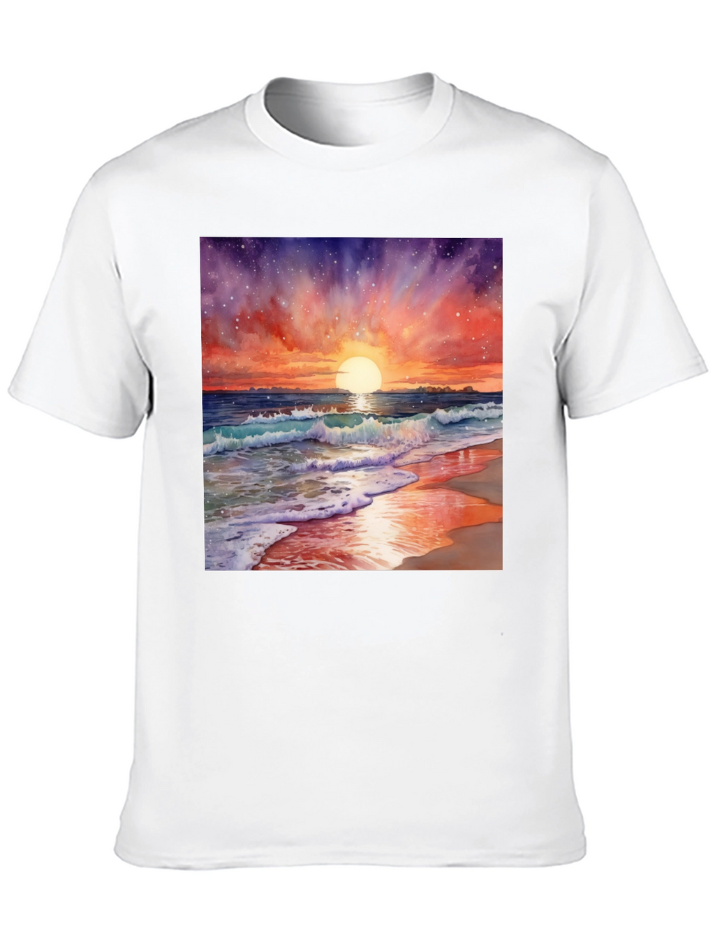 Sunset Beach Watercolor T-Shirt