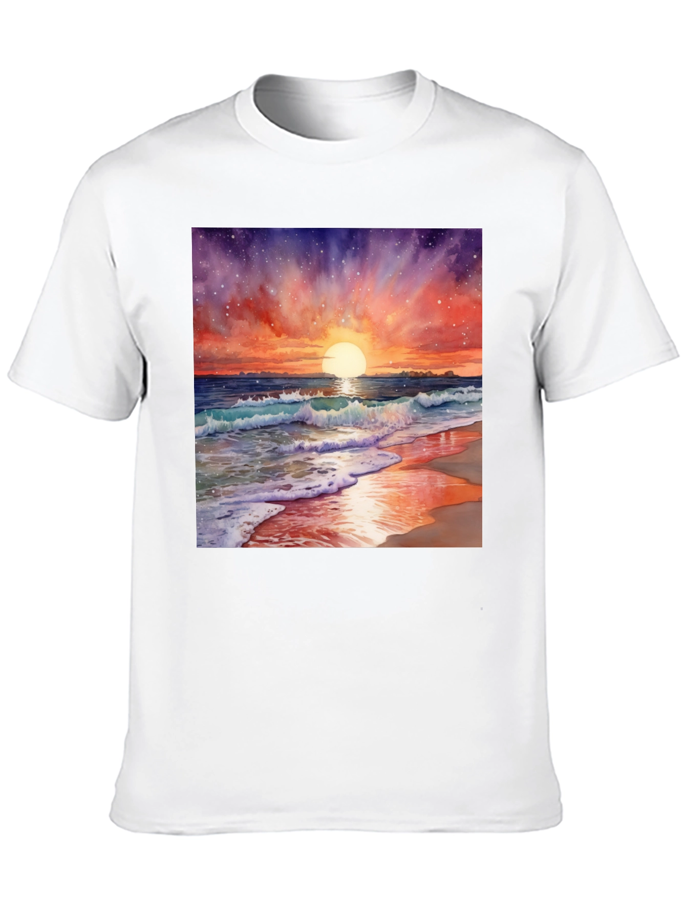Sunset Beach Watercolor T-Shirt