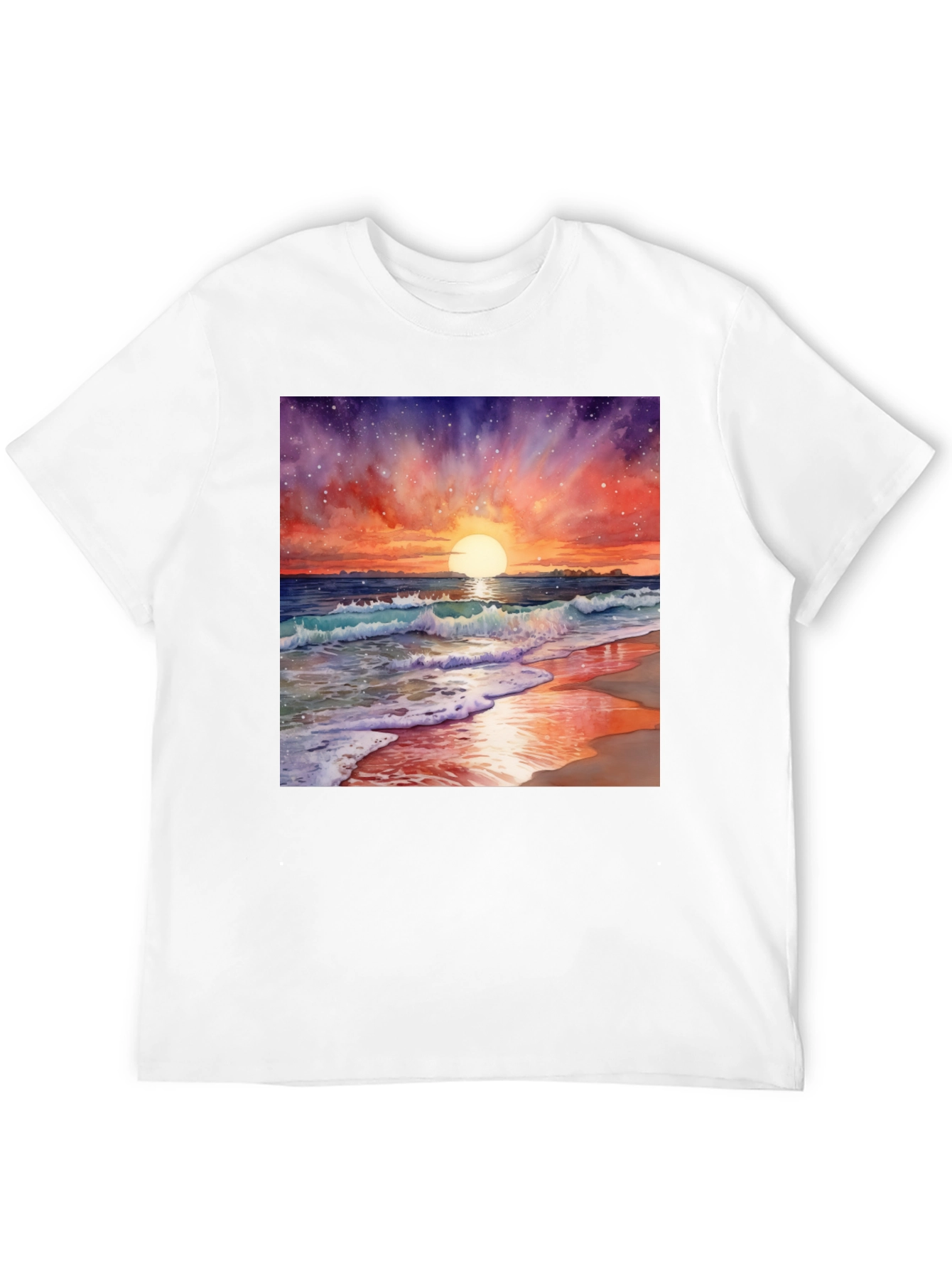Sunset Beach Watercolor T-Shirt