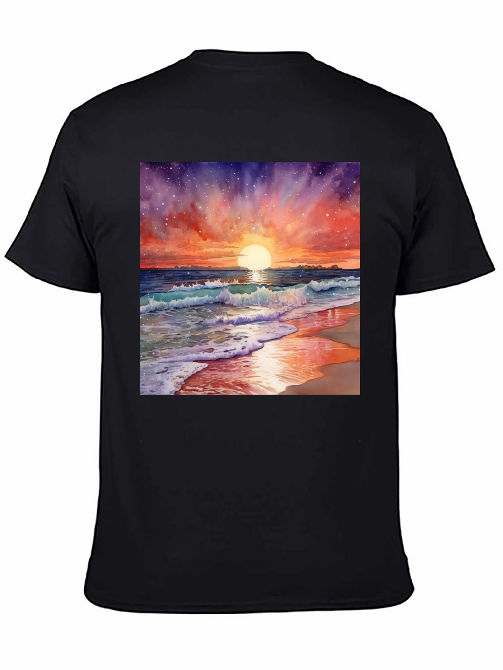 Sunset Beach Watercolor T-Shirt