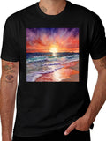 Sunset Beach Watercolor T-Shirt