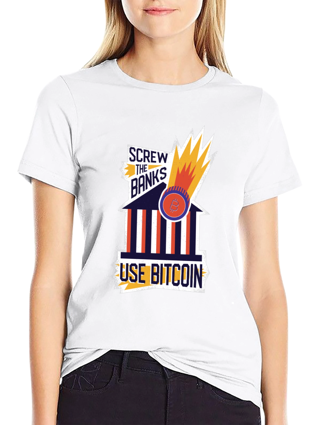 Screw The Banks Use Bitcoin T-Shirt