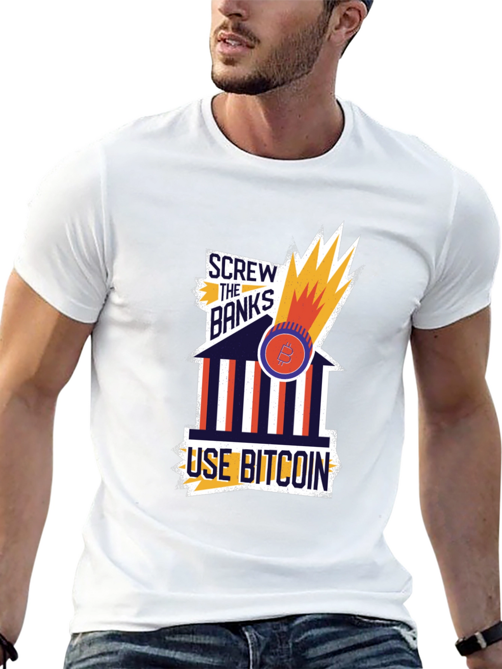 Screw The Banks Use Bitcoin T-Shirt