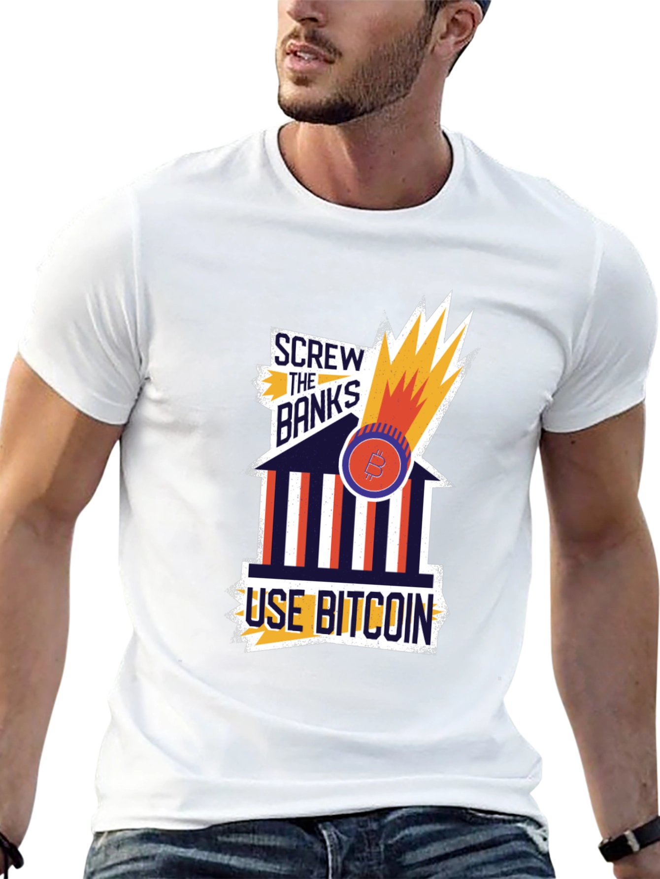 Screw The Banks Use Bitcoin T-Shirt