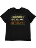Cat Groomer Magician Graphic T-Shirt