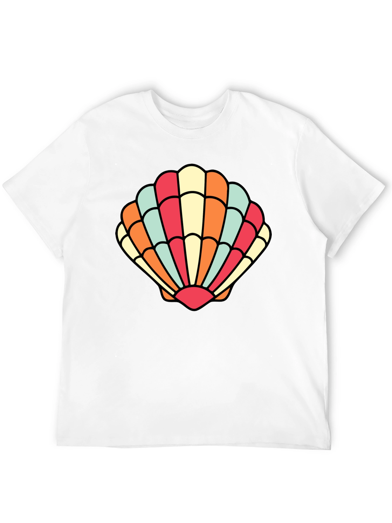 Seashell Graphic Tee - Retro Summer Style