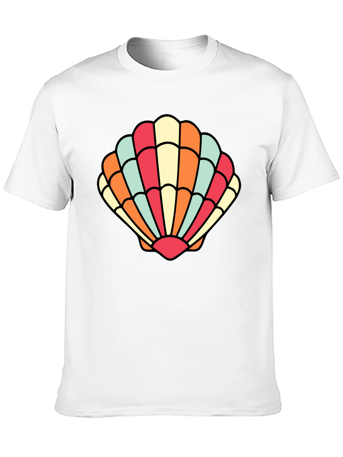 Seashell Graphic Tee - Retro Summer Style