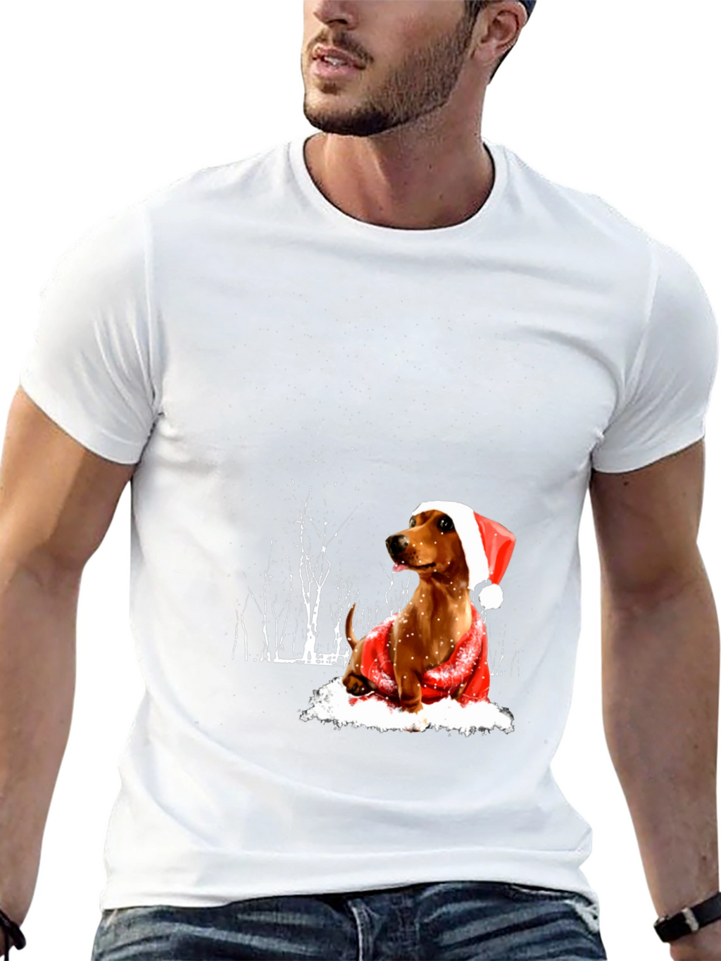 Festive Dachshund Holiday T-Shirt
