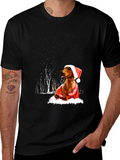 Festive Dachshund Holiday T-Shirt