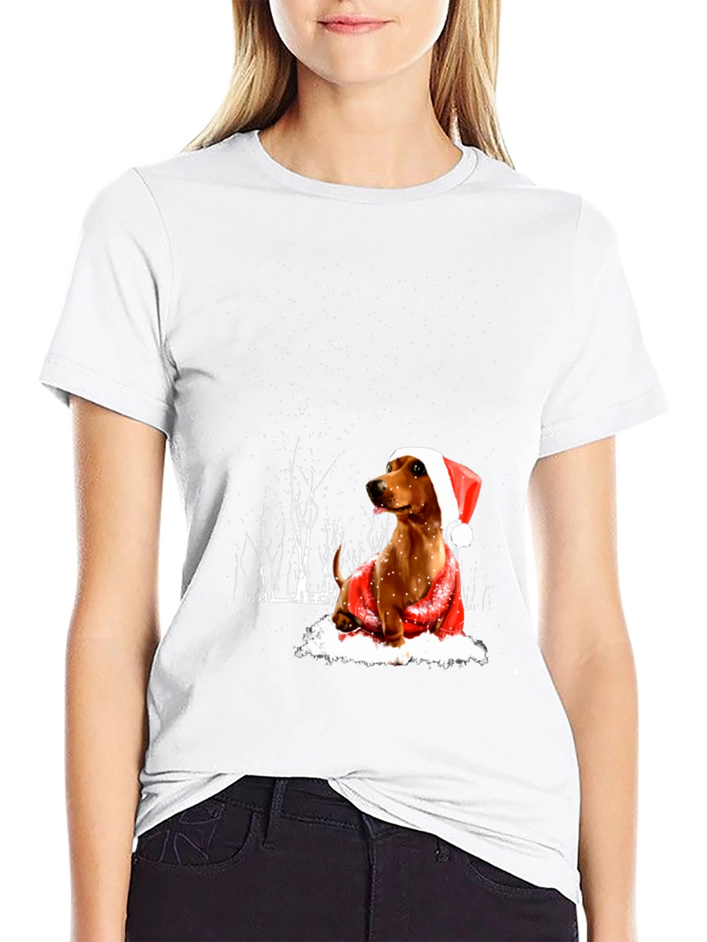 Festive Dachshund Holiday T-Shirt