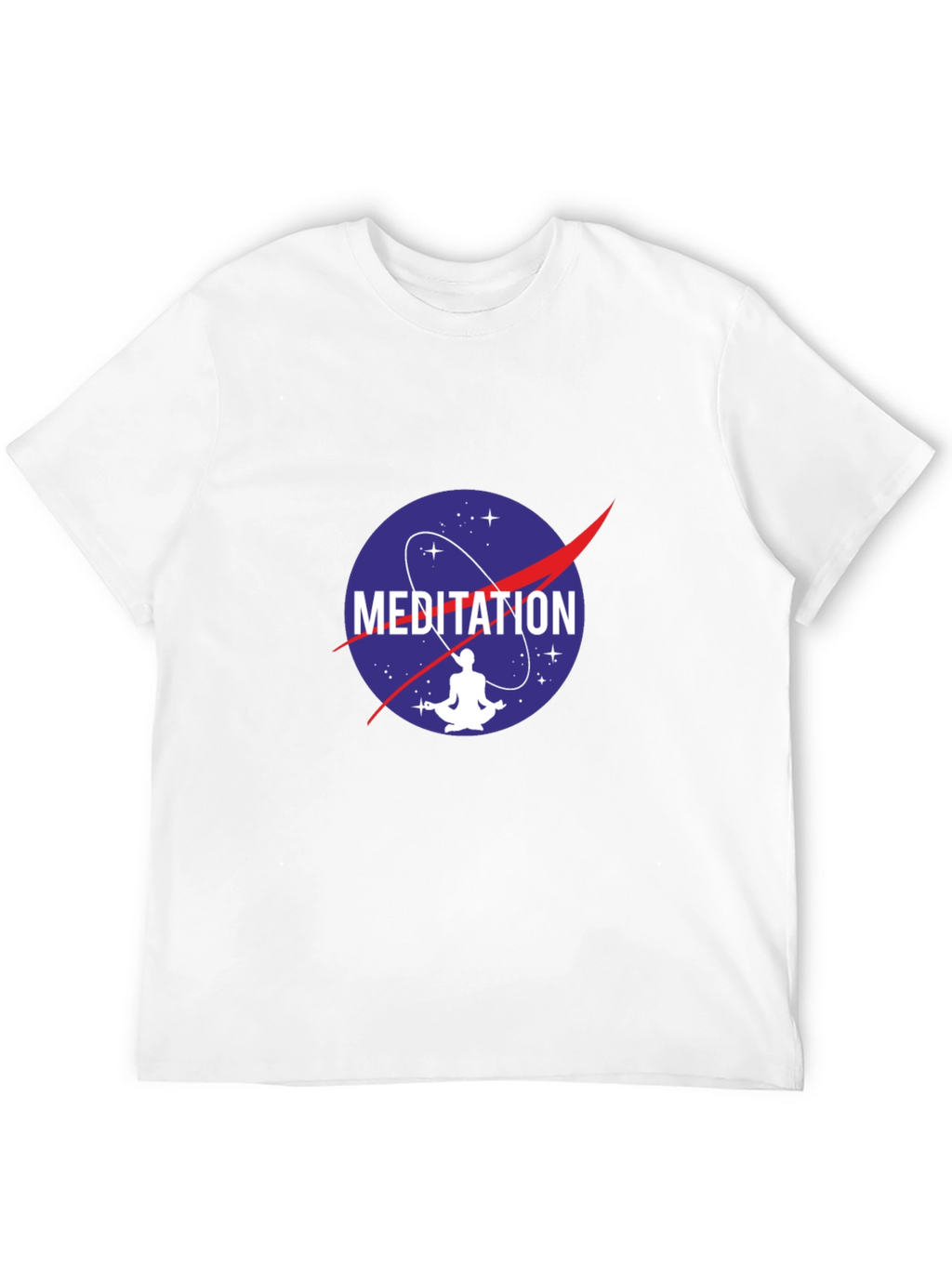 Meditation NASA Logo Black T-Shirt