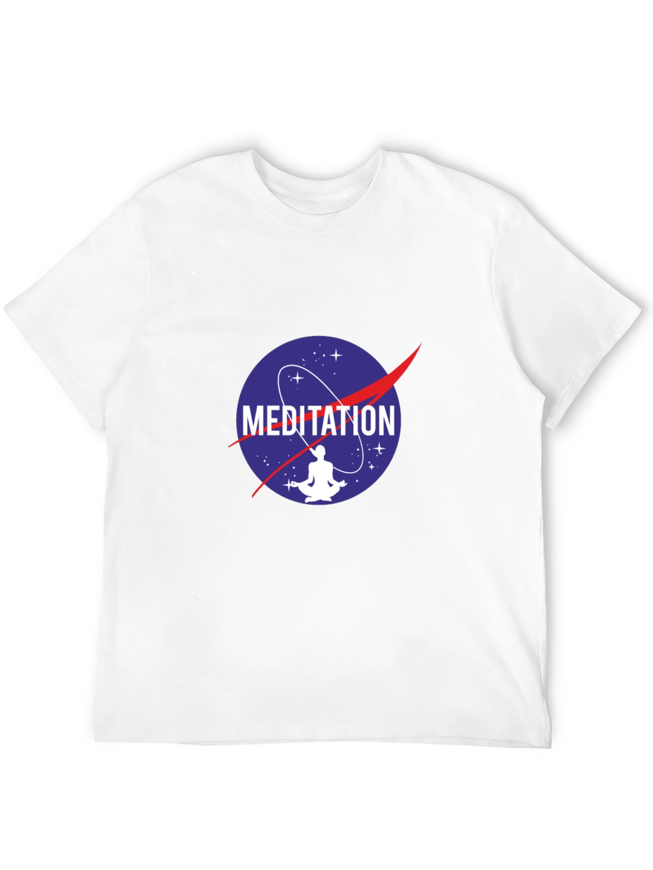 Meditation NASA Logo Black T-Shirt