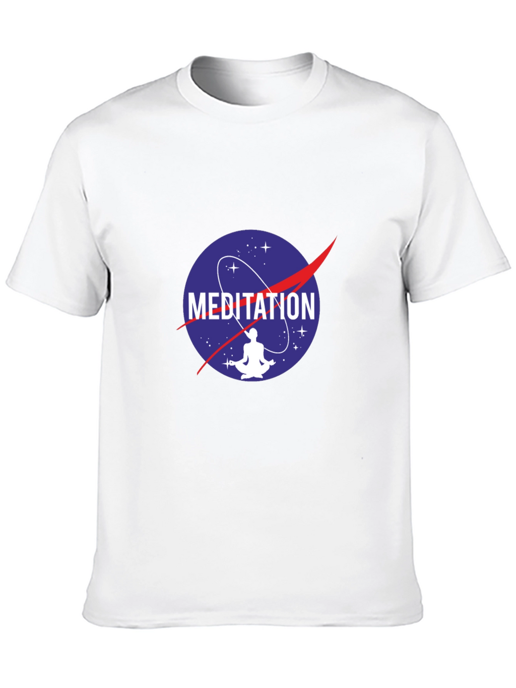 Meditation NASA Logo Black T-Shirt