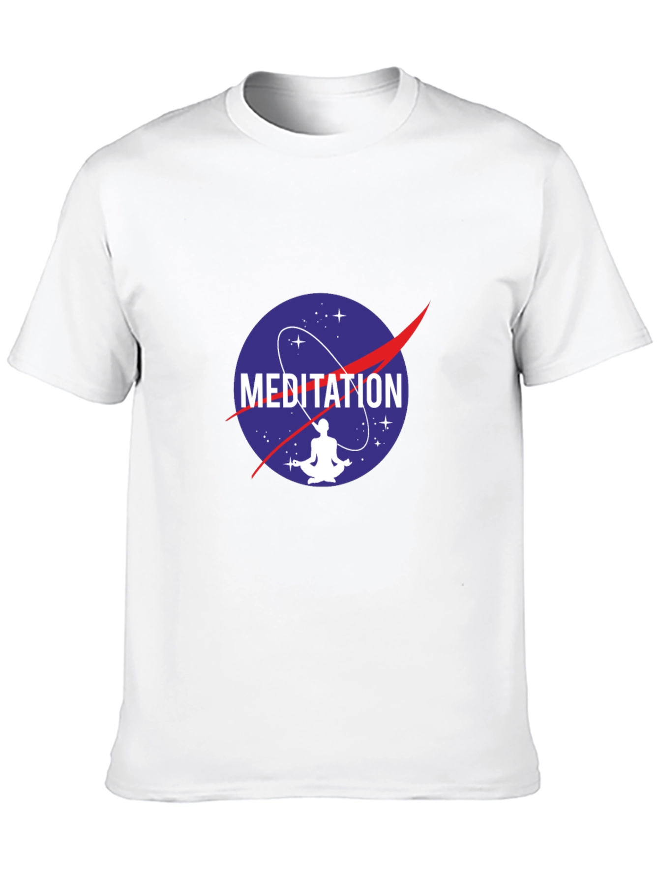 Meditation NASA Logo Black T-Shirt