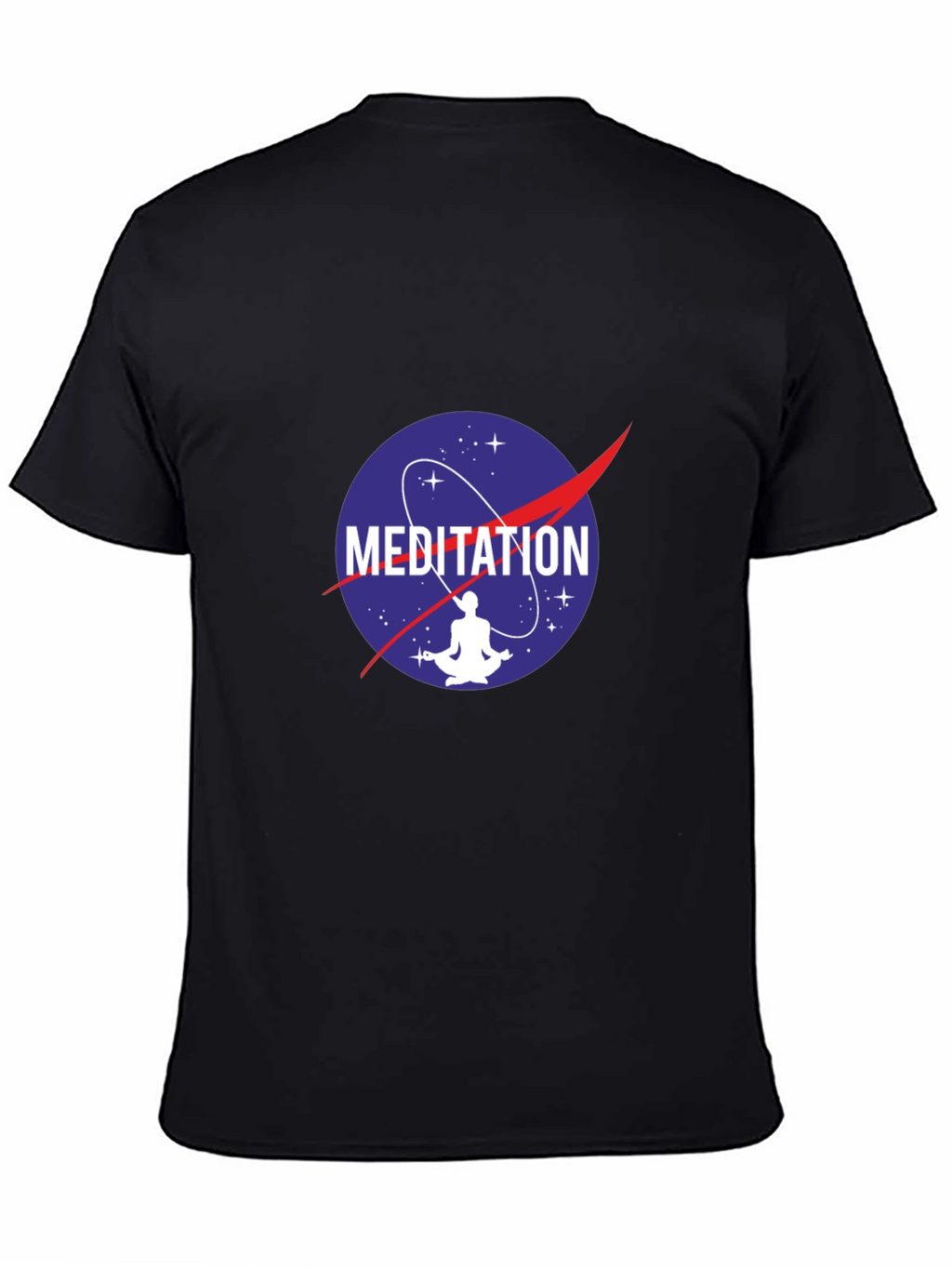 Meditation NASA Logo Black T-Shirt