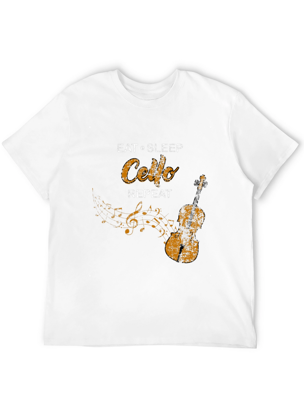 Eat Sleep Cello Repeat Black T-Shirt
