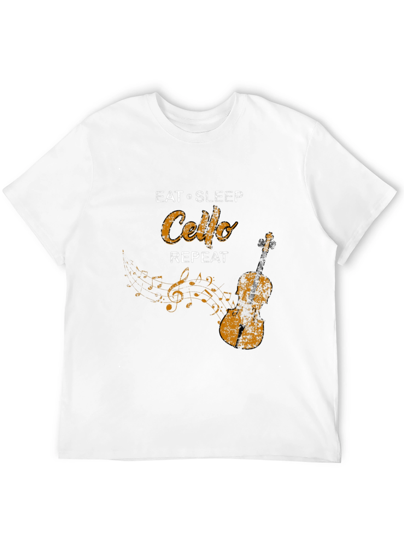 Eat Sleep Cello Repeat Black T-Shirt