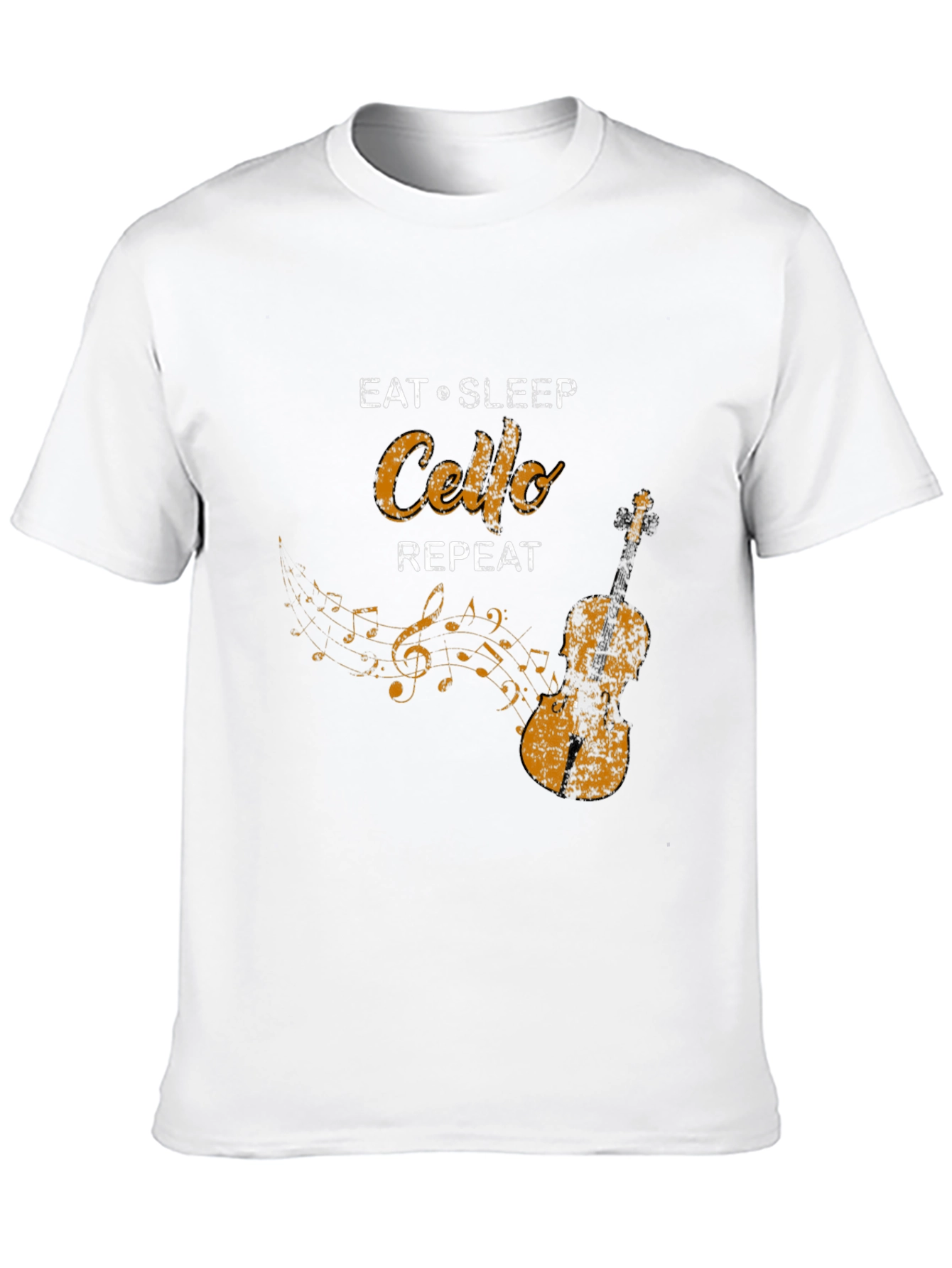 Eat Sleep Cello Repeat Black T-Shirt