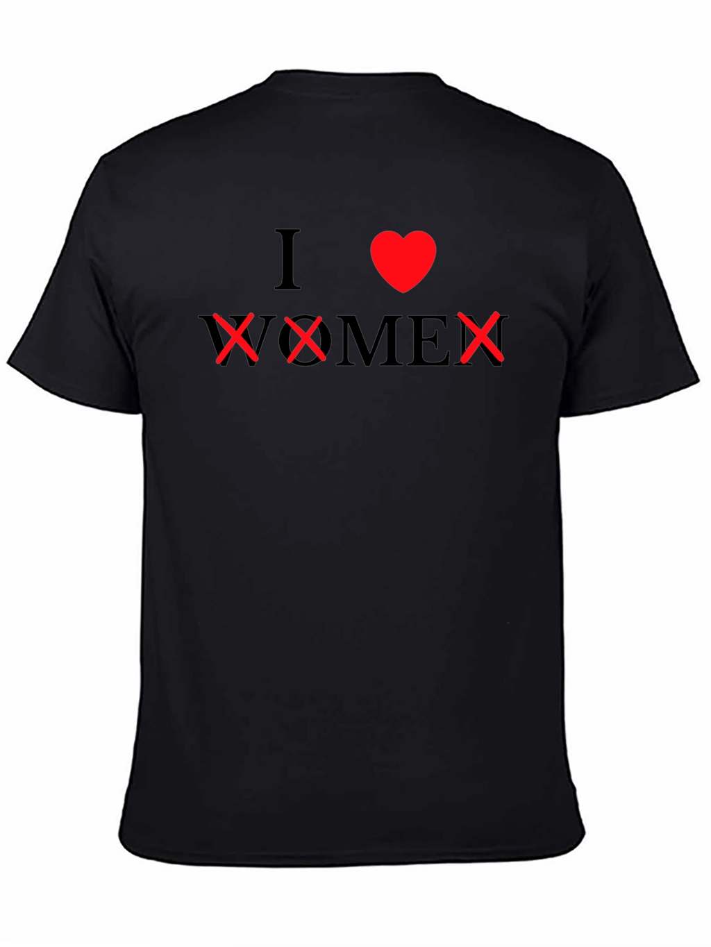 I Heart XX Men Black Graphic Tee Novelty