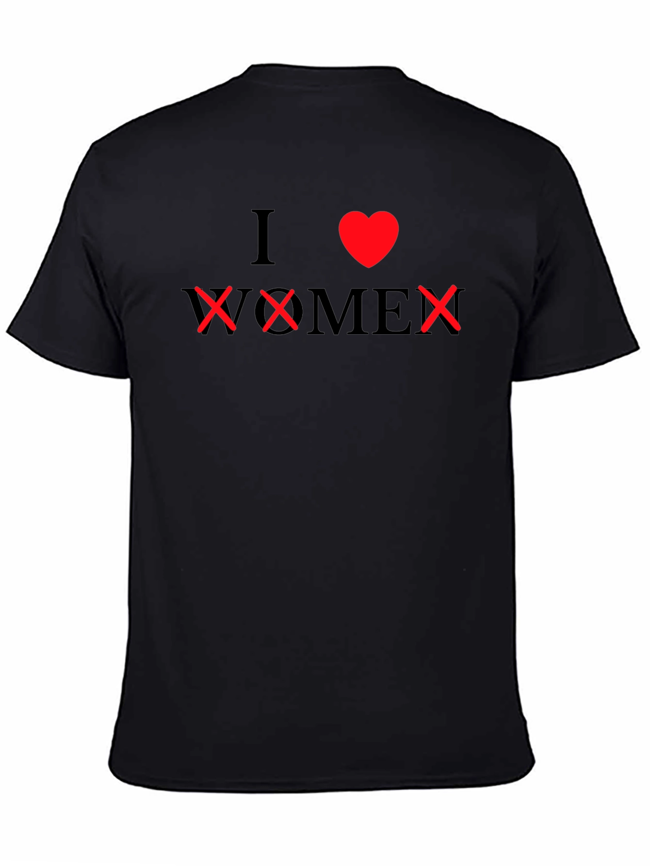 I Heart XX Men Black Graphic Tee Novelty