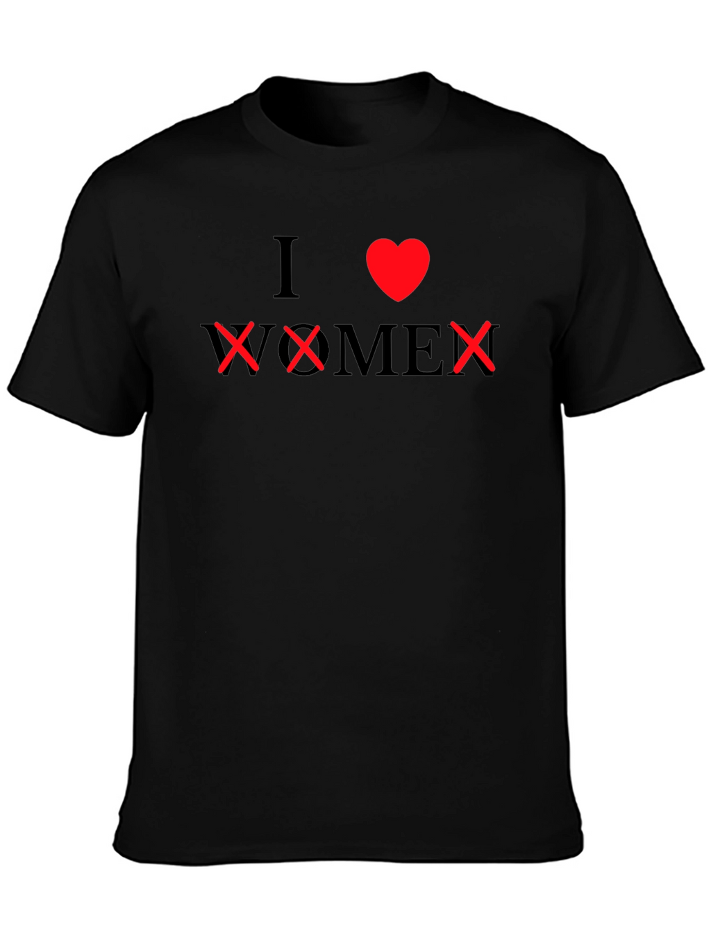 I Heart XX Men Black Graphic Tee Novelty