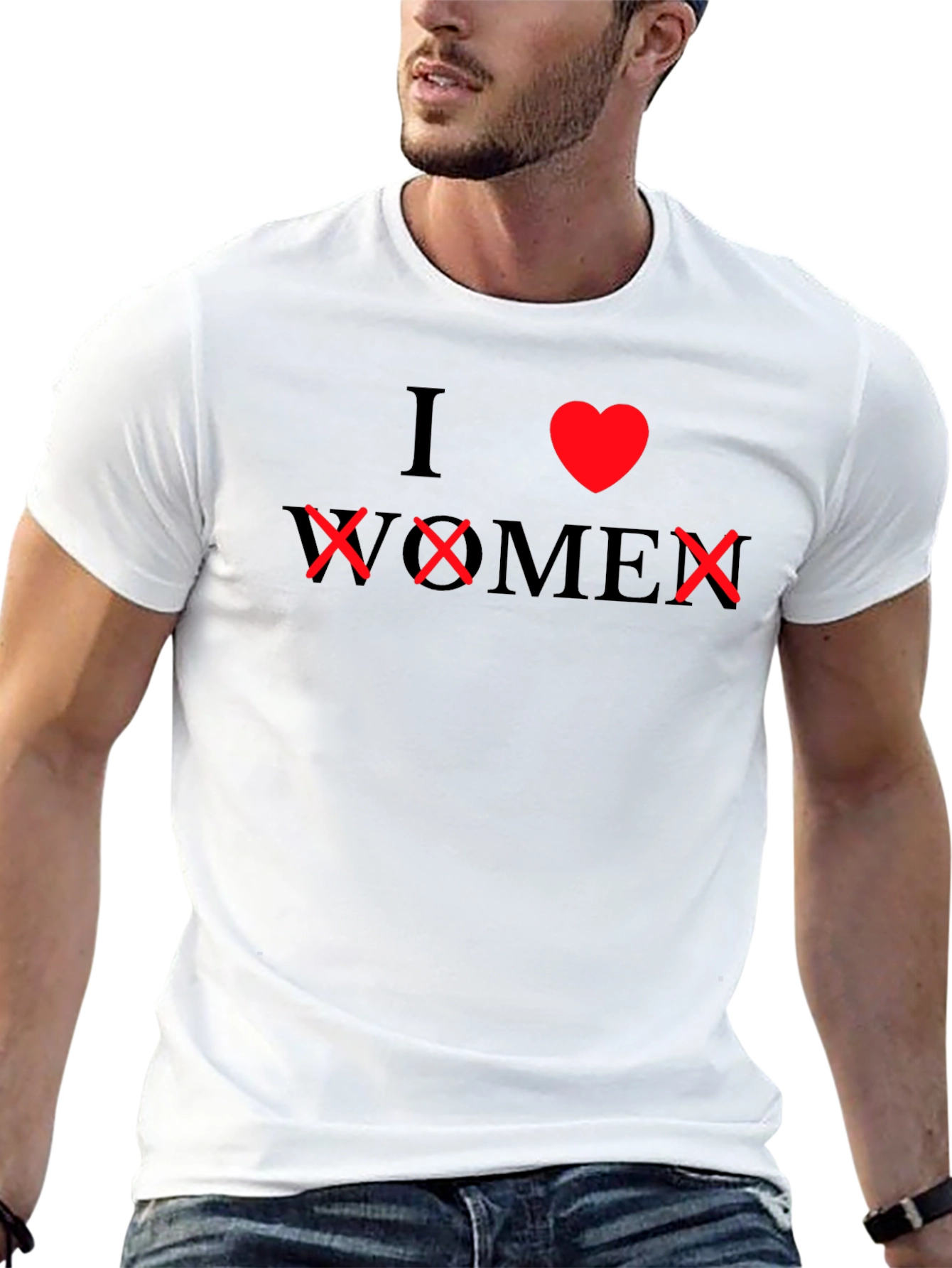I Heart XX Men Black Graphic Tee Novelty