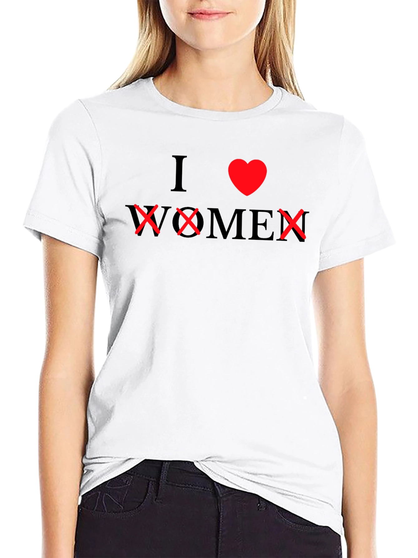 I Heart XX Men Black Graphic Tee Novelty