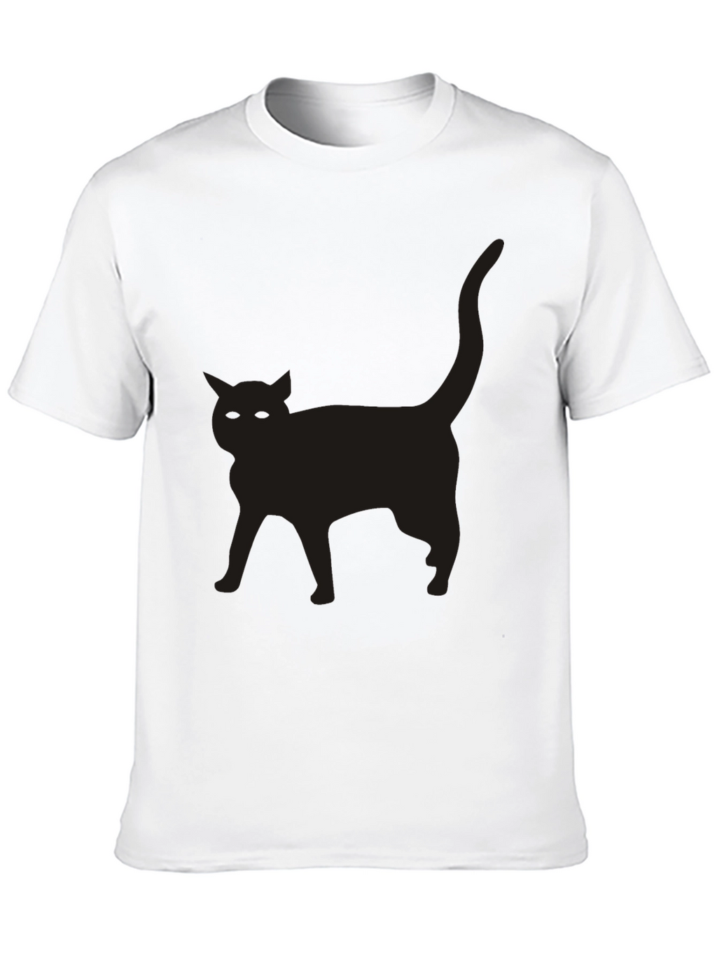 Black Cat Silhouette Graphic T-Shirt