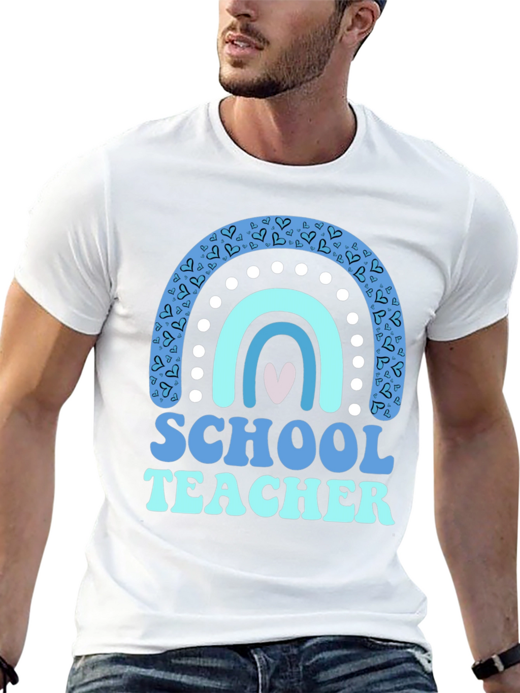 School Teacher Rainbow Graphic T-Shirt