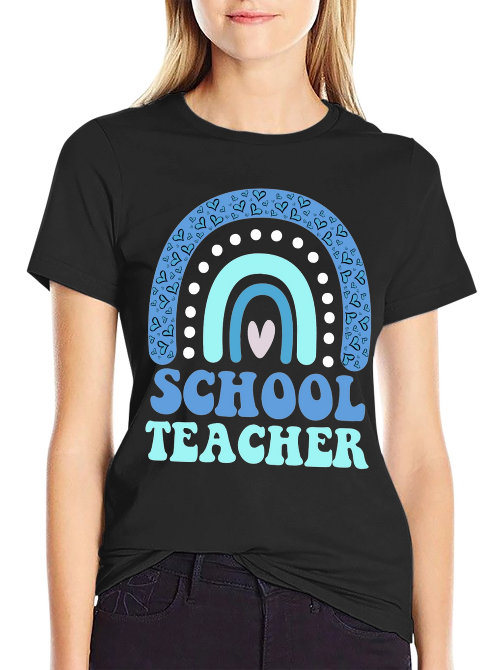 School Teacher Rainbow Graphic T-Shirt