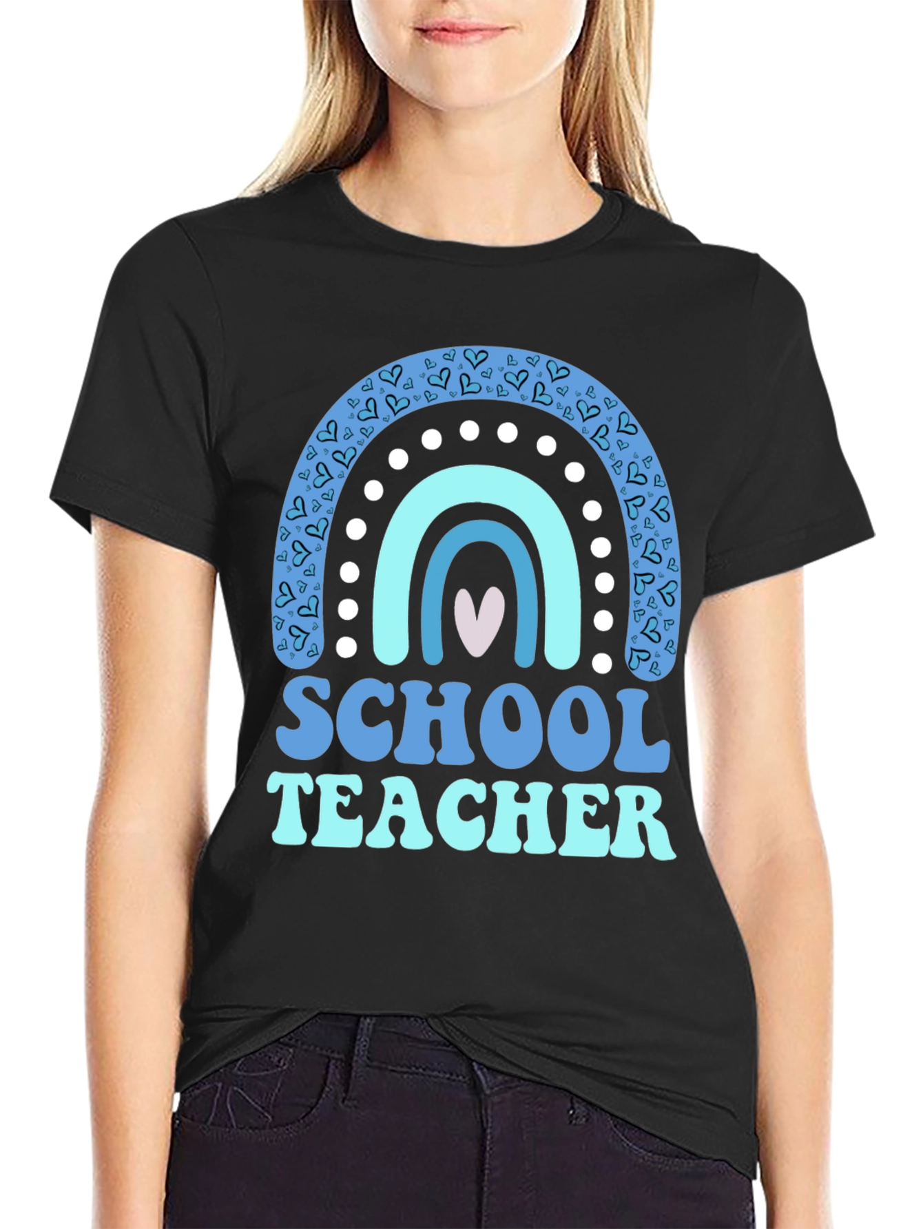 School Teacher Rainbow Graphic T-Shirt