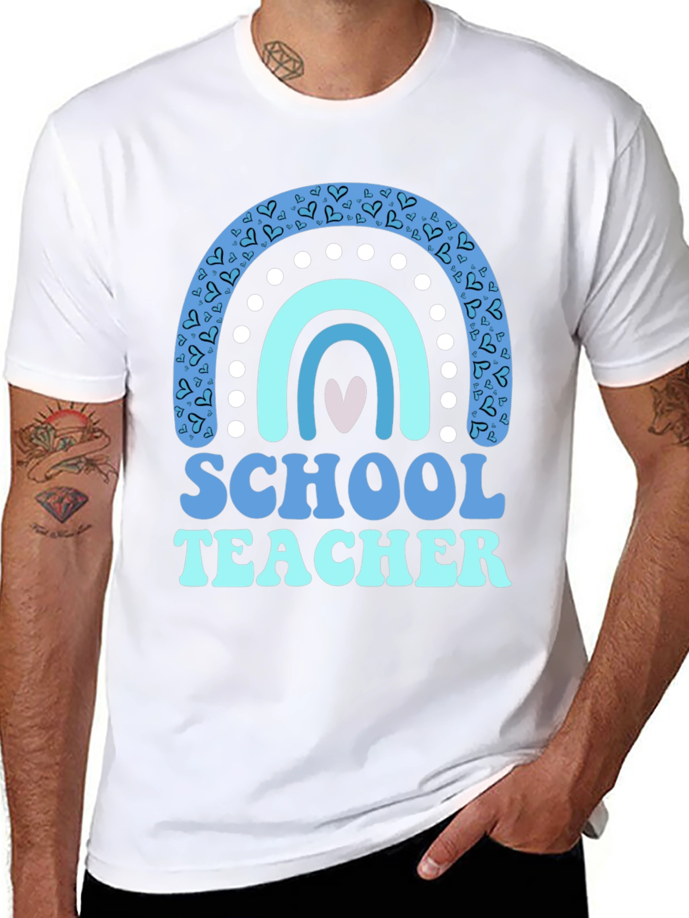 School Teacher Rainbow Graphic T-Shirt