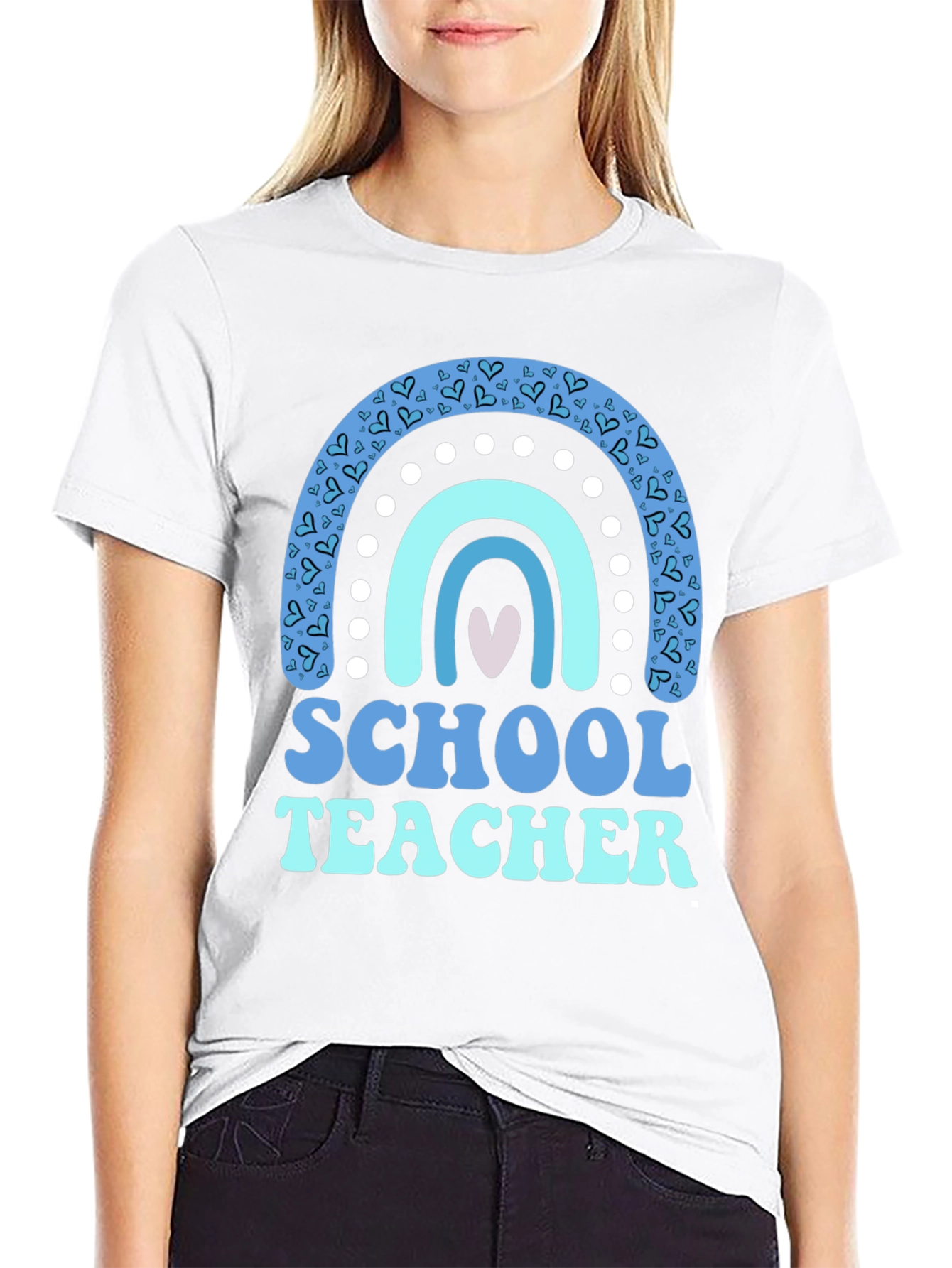 School Teacher Rainbow Graphic T-Shirt