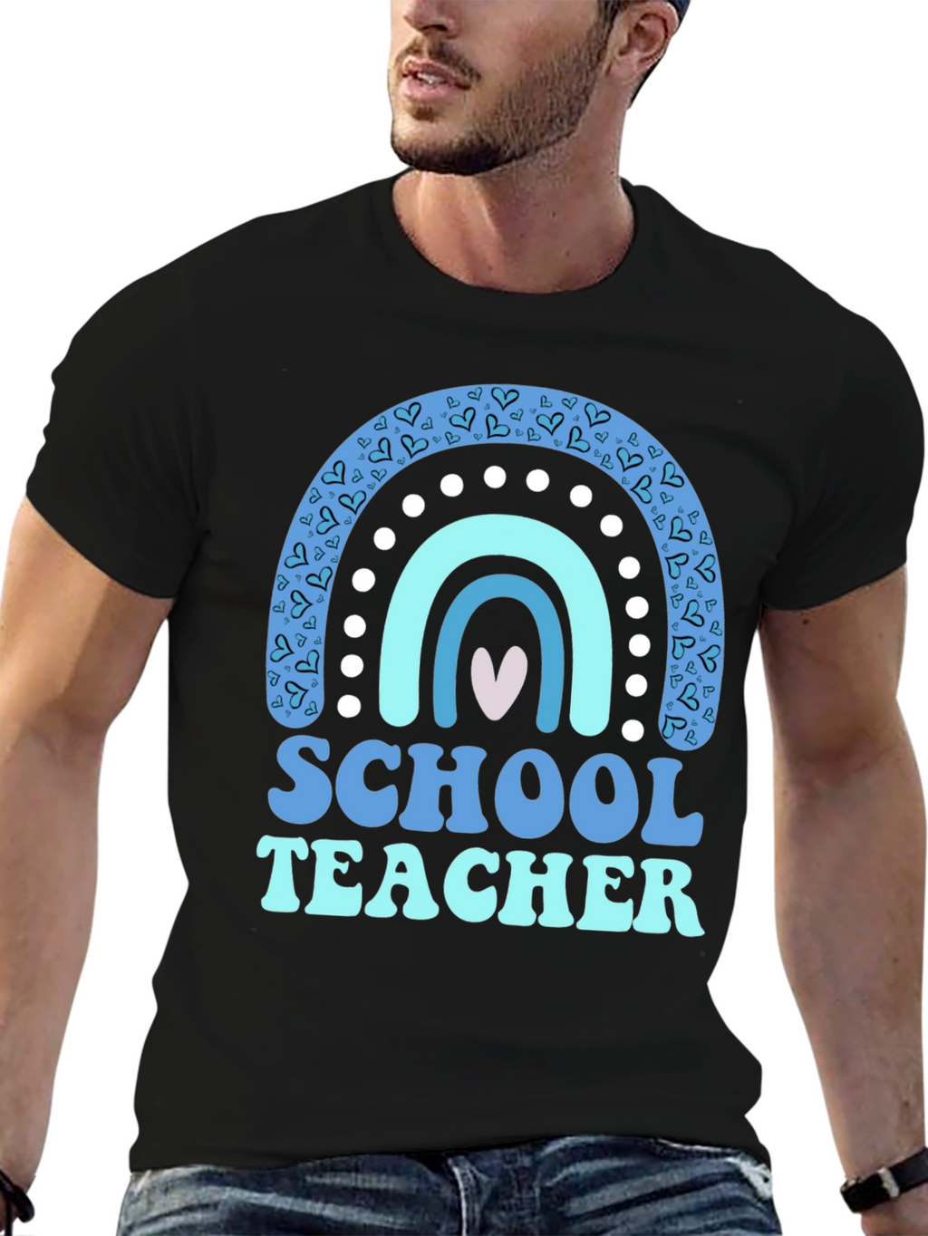 School Teacher Rainbow Graphic T-Shirt