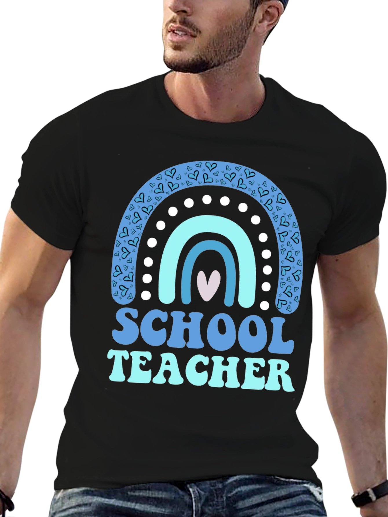 School Teacher Rainbow Graphic T-Shirt