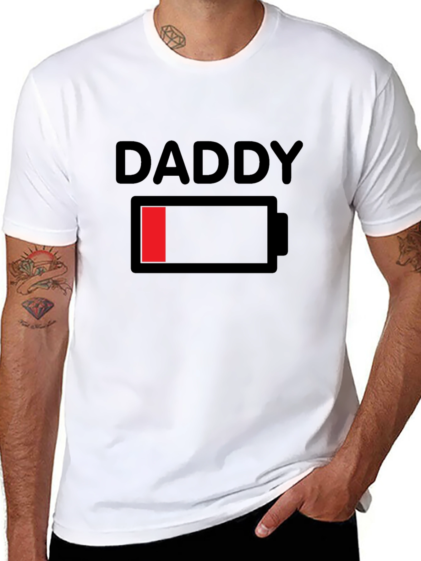 Daddy Low Battery Graphic T-Shirt - Black