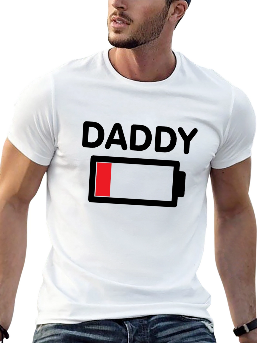 Daddy Low Battery Graphic T-Shirt - Black