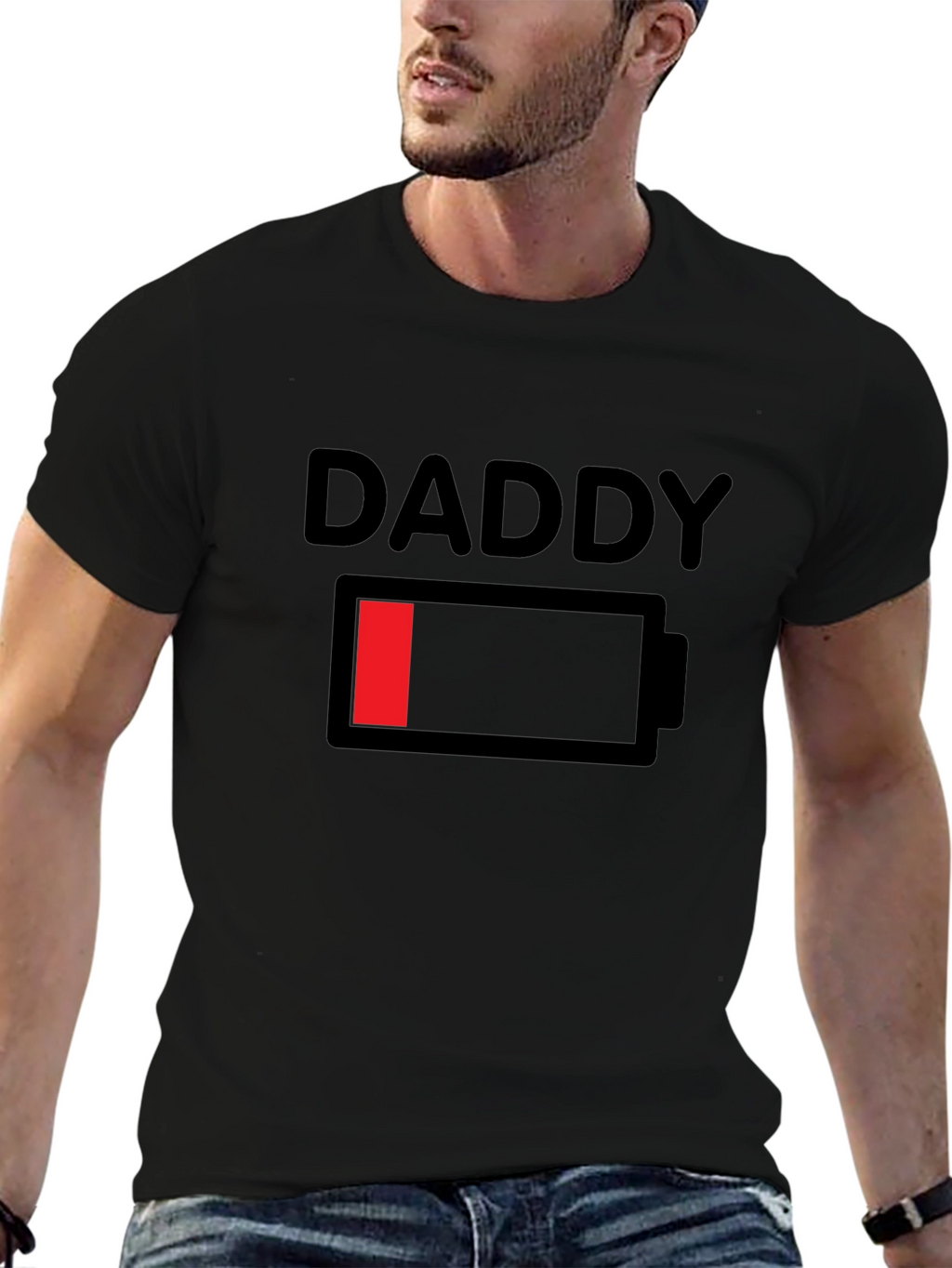 Daddy Low Battery Graphic T-Shirt - Black