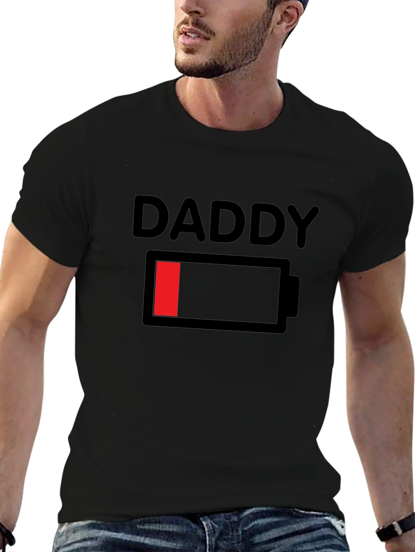 Daddy Low Battery Graphic T-Shirt - Black