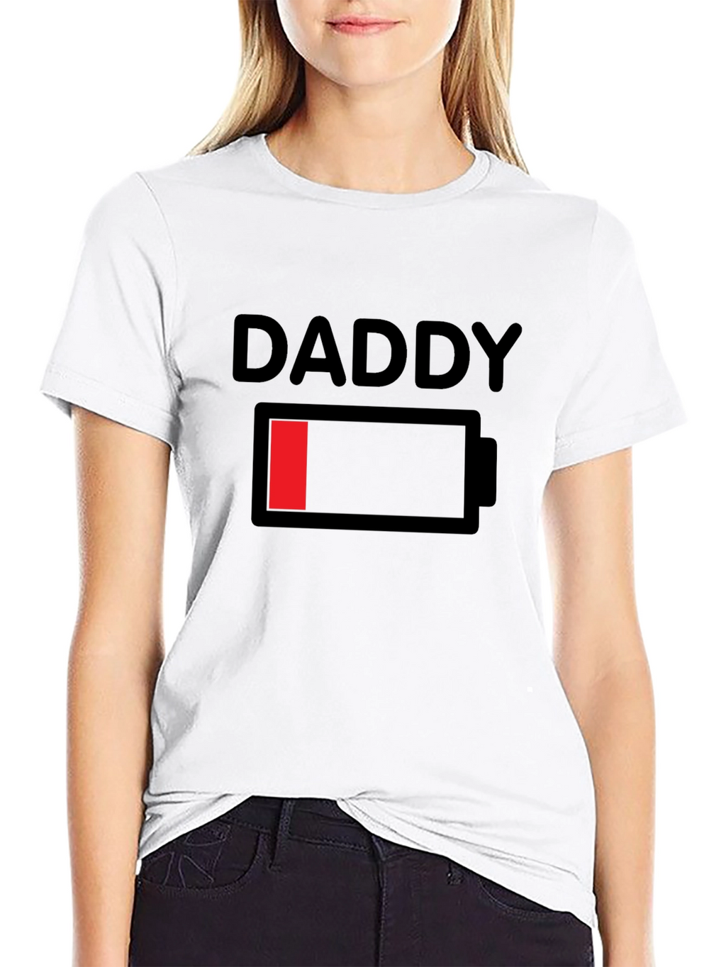 Daddy Low Battery Graphic T-Shirt - Black