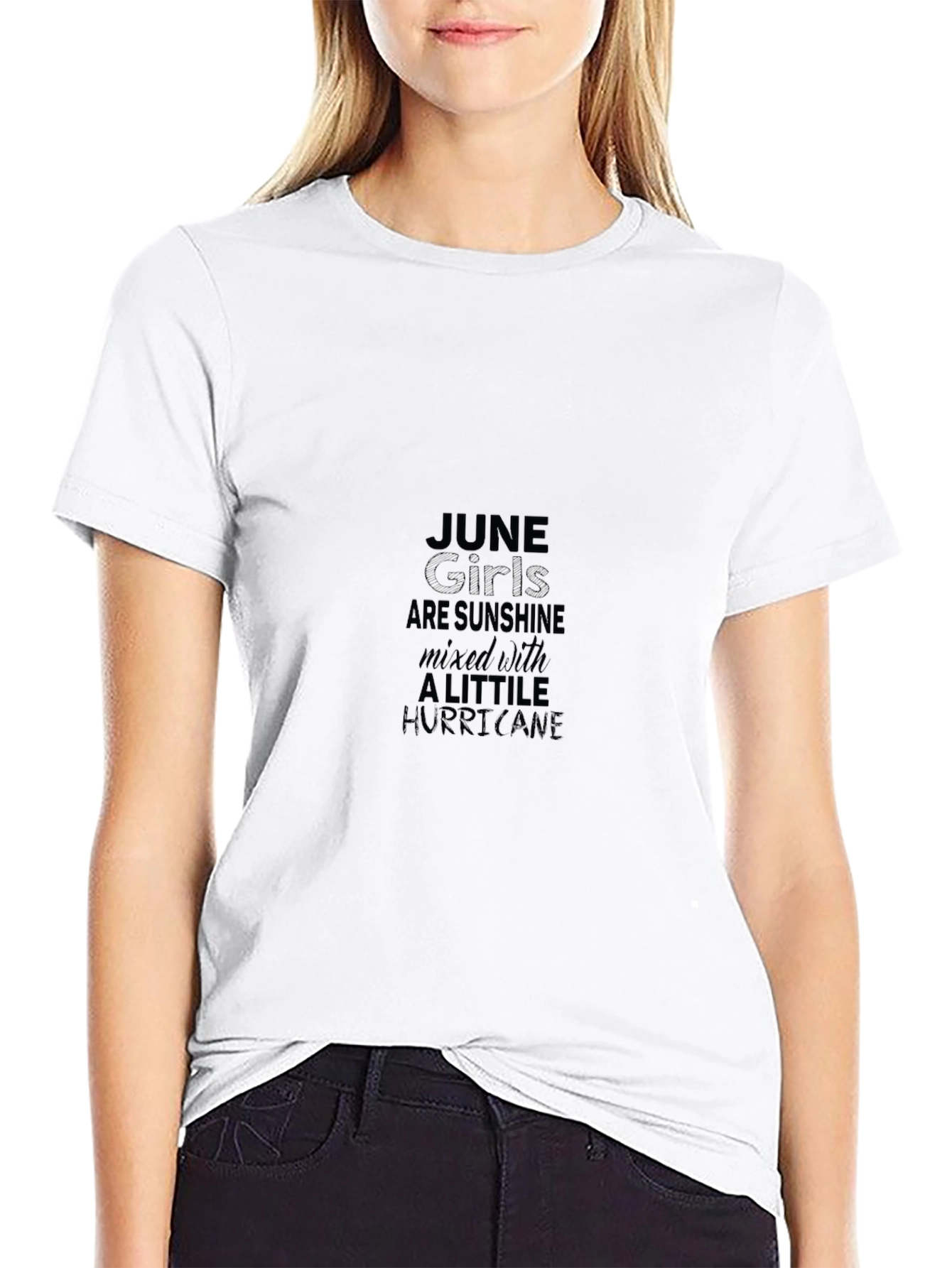 June Girls Sunshine Hurricane Black T-Shirt