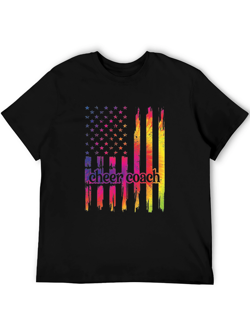 Cheer Coach Flag Graphic T-Shirt