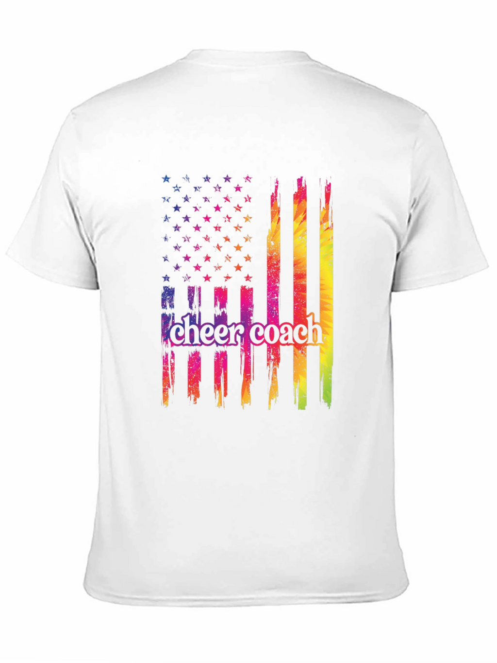 Cheer Coach Flag Graphic T-Shirt