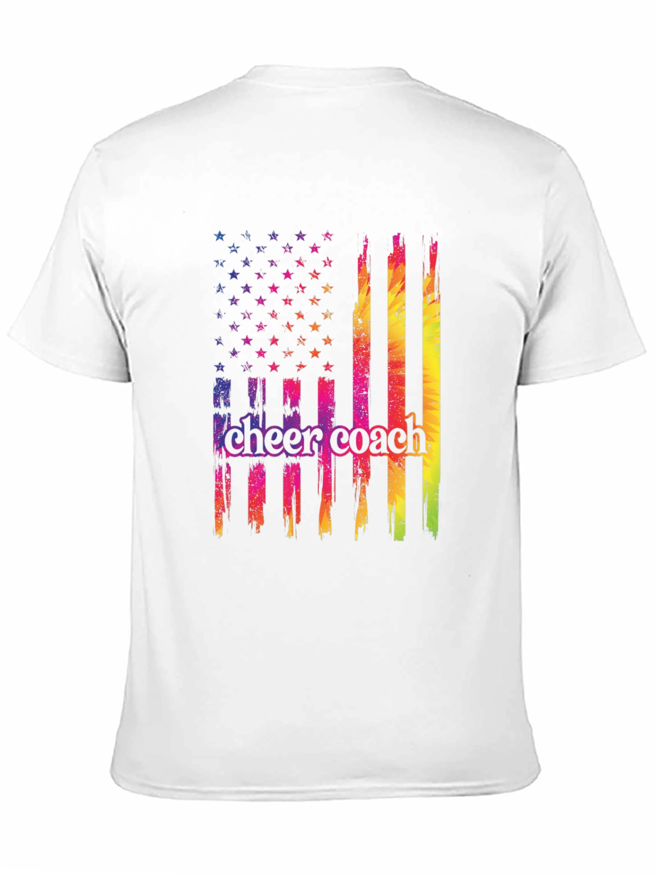 Cheer Coach Flag Graphic T-Shirt