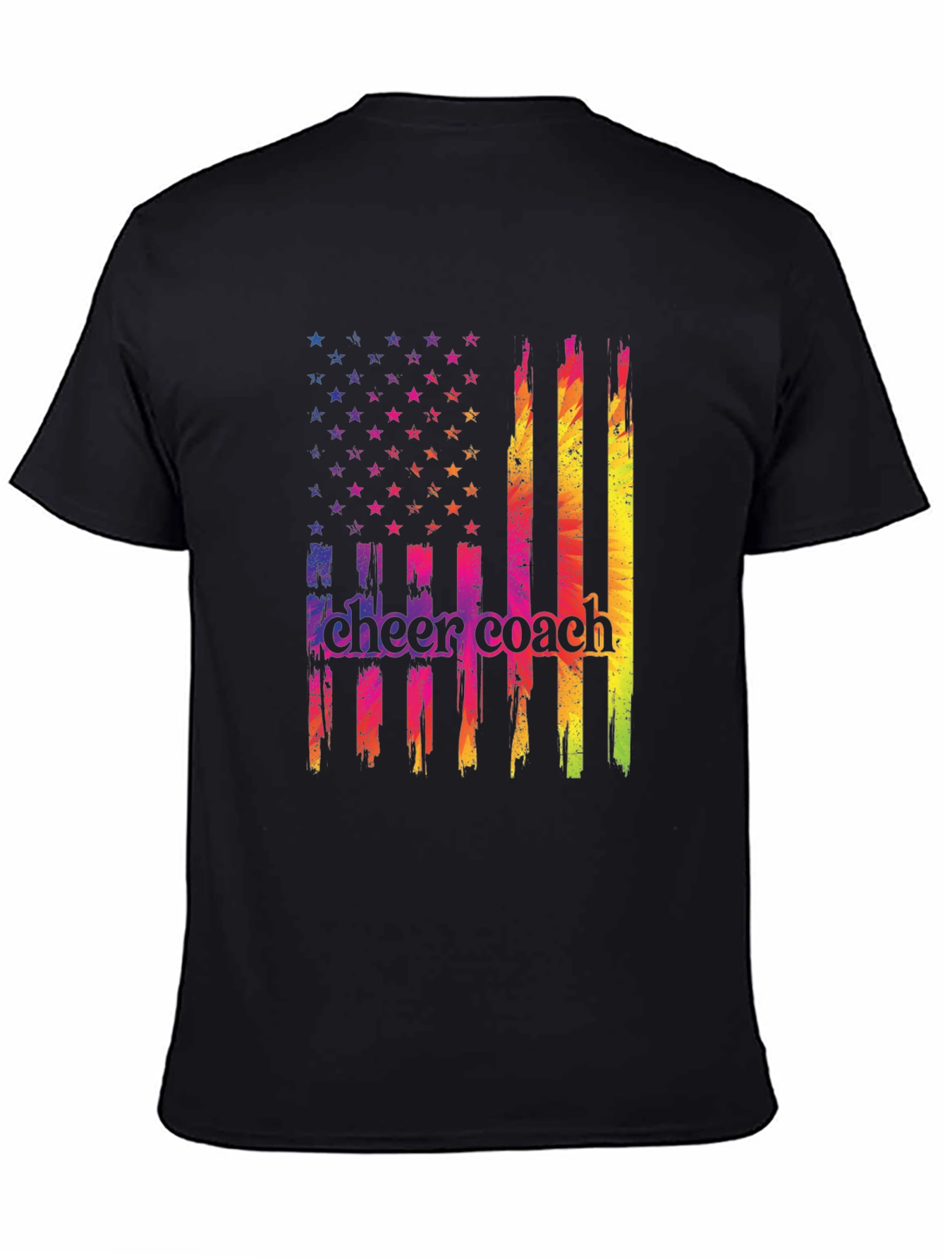 Cheer Coach Flag Graphic T-Shirt