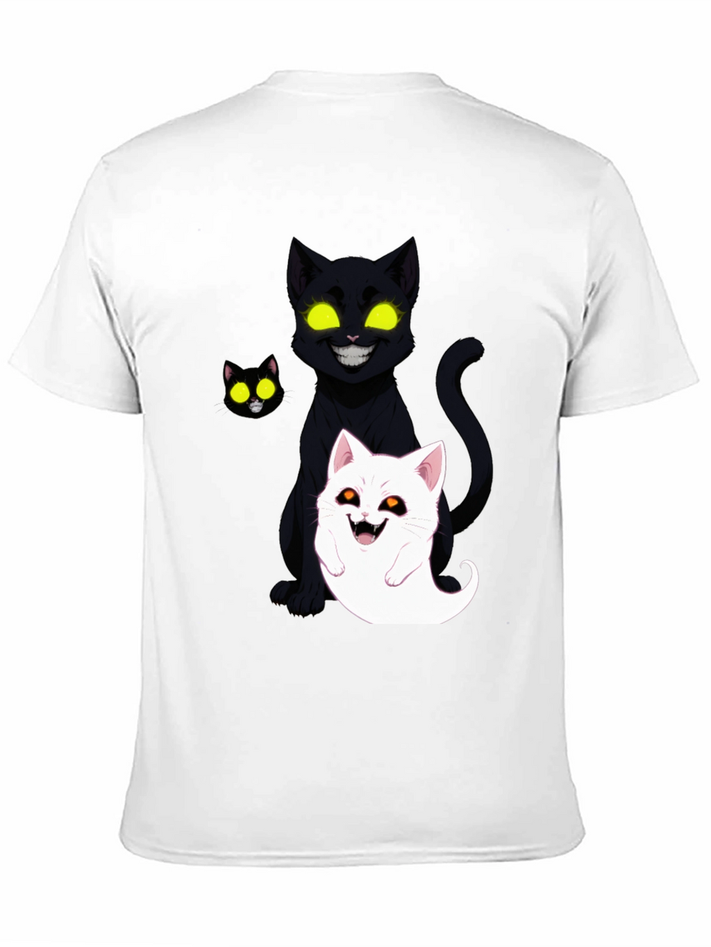 Halloween Cat Ghost Graphic T-Shirt