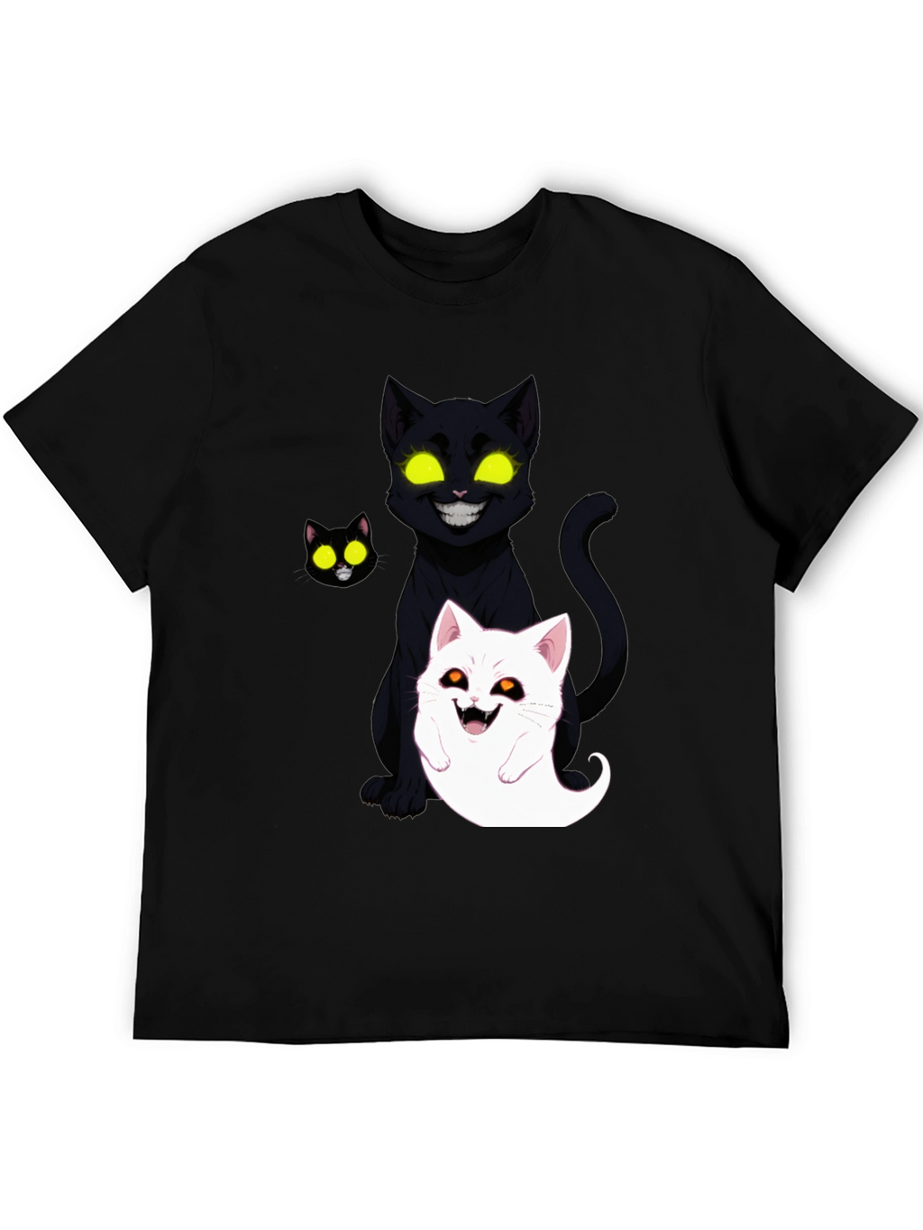 Halloween Cat Ghost Graphic T-Shirt